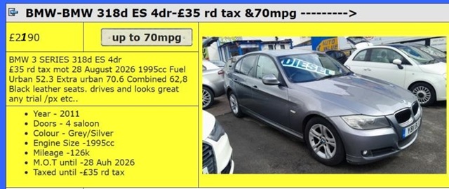 BMW-BMW 318d ES 4dr-�35 rd tax &70mpg